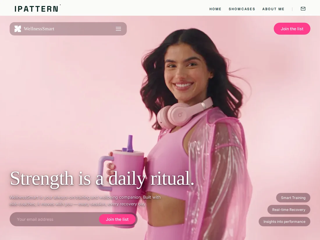 Wellness hero — training clip still in pink